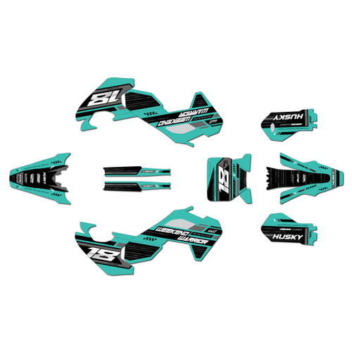 husqvarna ee5 graphics kit 2025-2026 warrior series teal