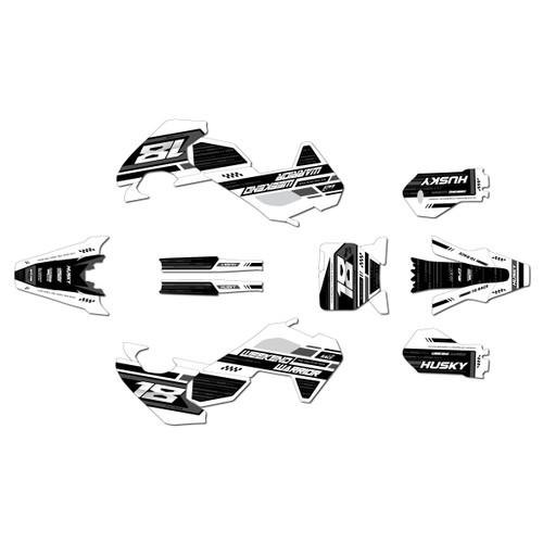 husqvarna ee5 graphics kit 2025-2026 warrior series white