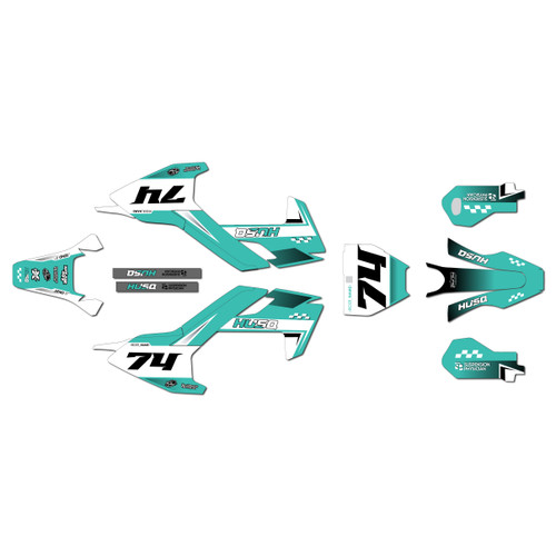 husqvarna ee5 graphics kit 2018-2024 prestige series teal