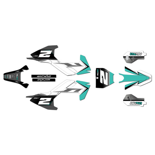 husqvarna ee5 graphics kit 2018-2024 razor series teal