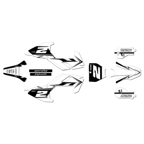 husqvarna ee5 graphics kit 2018-2024 razor series white