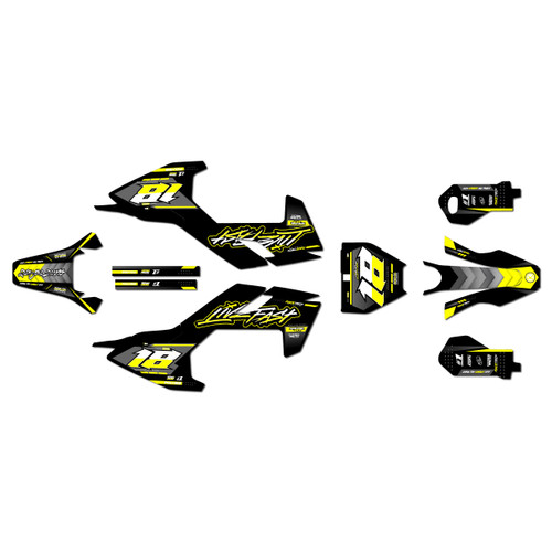 husqvarna ee5 graphics kit 2018-2024 rebel series yellow