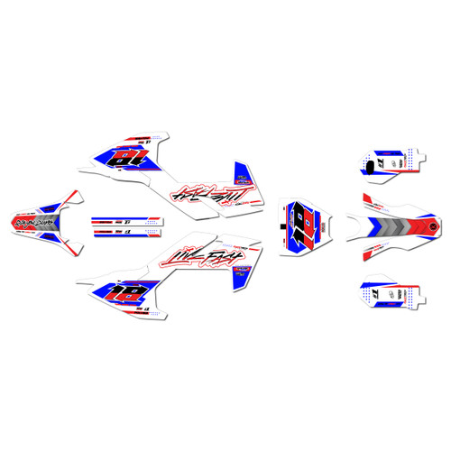 husqvarna ee5 graphics kit 2018-2024 rebel series red-shift