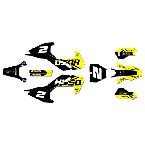 husqvarna ee5 graphics kit 2018-2024 splinter series yellow