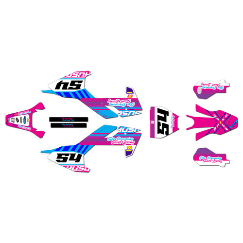 husqvarna ee5 graphics kit 2018-2024 split series magenta
