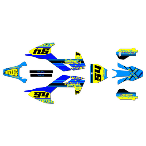 husqvarna ee5 graphics kit 2018-2024 split series blue