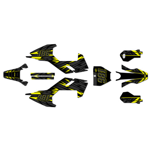 husqvarna ee5 graphics kit 2018-2024 twitch series yellow