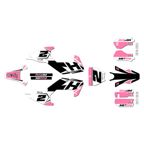 husqvarna tc50 graphics kit 2017-2018 ace series pink
