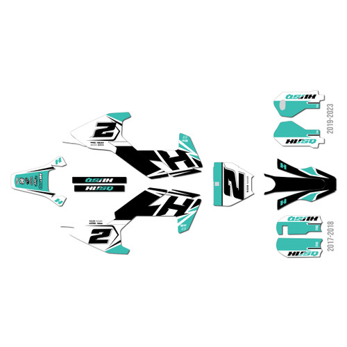 husqvarna tc50 graphics kit 2019-2023 ace series teal