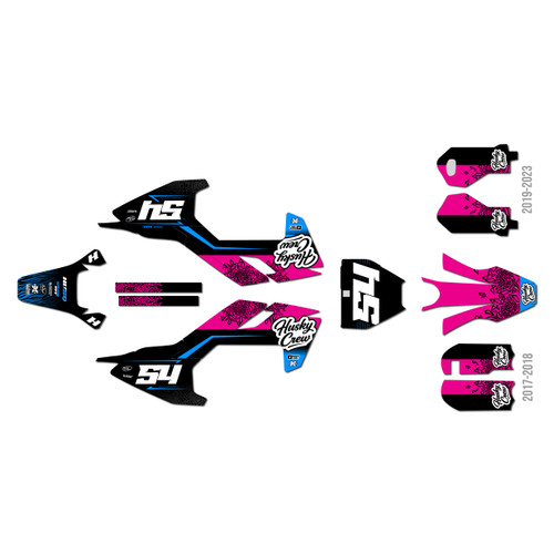 husqvarna tc50 graphics kit 2019-2023 fatality series magenta