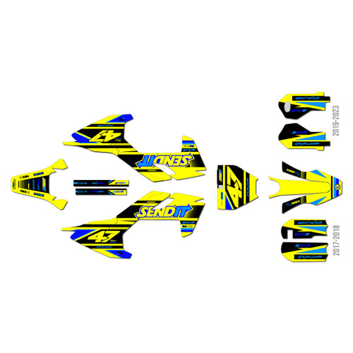 husqvarna tc50 graphics kit 2019-2023 fresh series yellow