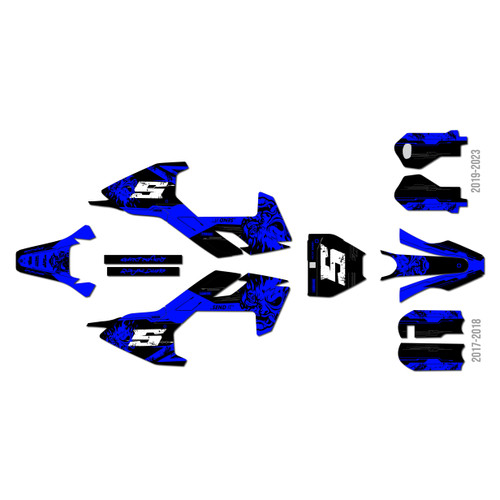 husqvarna tc50 graphics kit 2017-2018 night-city series blue