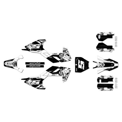 husqvarna tc50 graphics kit 2017-2018 night-city series white