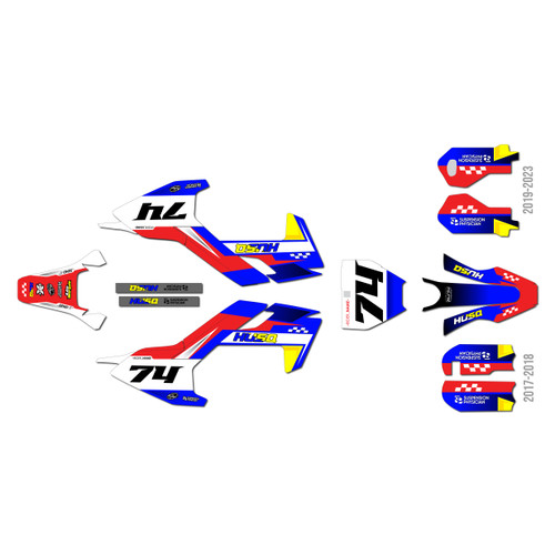 husqvarna tc50 graphics kit 2017-2018 prestige series red