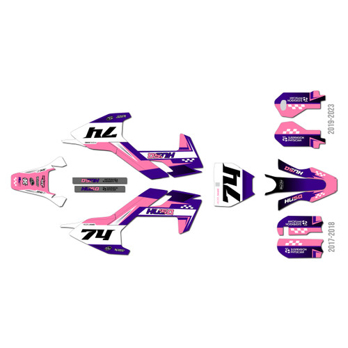 husqvarna tc50 graphics kit 2017-2018 prestige series purple