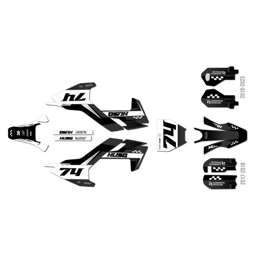 husqvarna tc50 graphics kit 2017-2018 prestige series white