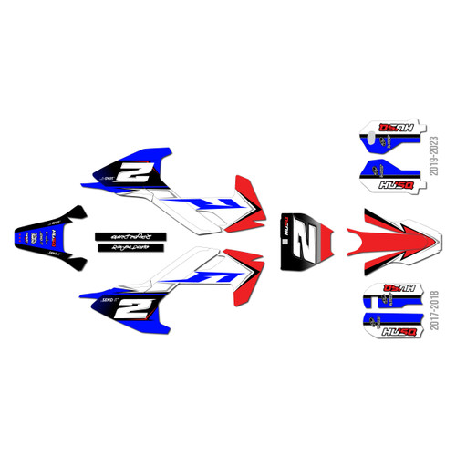 husqvarna tc50 graphics kit 2017-2018 razor series red