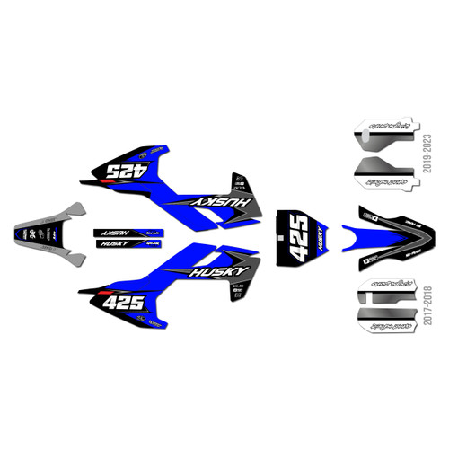 husqvarna tc50 graphics kit 2017-2018 screech series blue