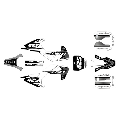 husqvarna tc50 graphics kit 2017-2018 screech series white