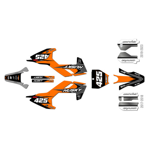 husqvarna tc50 graphics kit 2019-2023 screech series orange