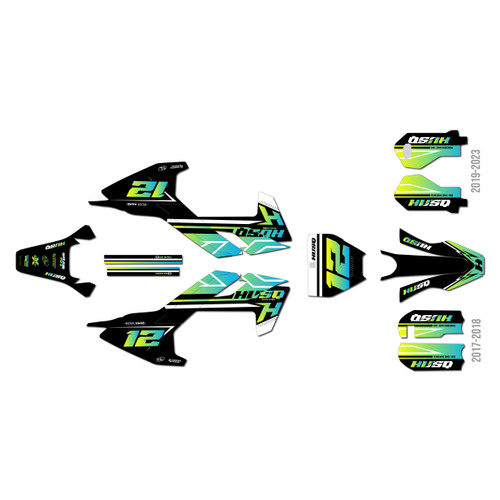 husqvarna tc50 graphics kit 2017-2018 serenity series lime