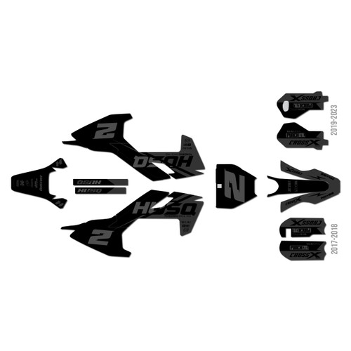 husqvarna tc50 graphics kit 2019-2023 splinter series smoke