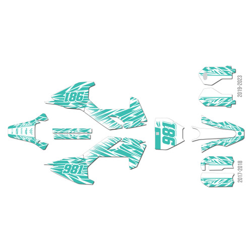 husqvarna tc50 graphics kit 2019-2023 twitch series teal