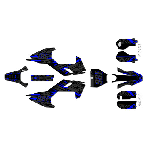 husqvarna tc50 graphics kit 2017-2018 twitch series blue