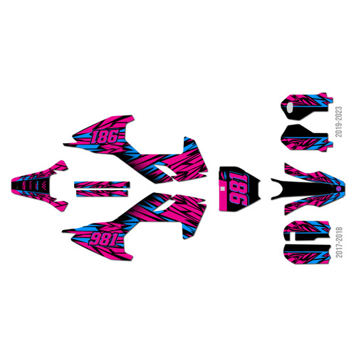 husqvarna tc50 graphics kit 2017-2018 twitch series magenta