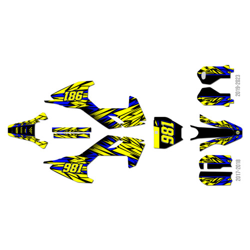 husqvarna tc50 graphics kit 2017-2018 twitch series blue-shift