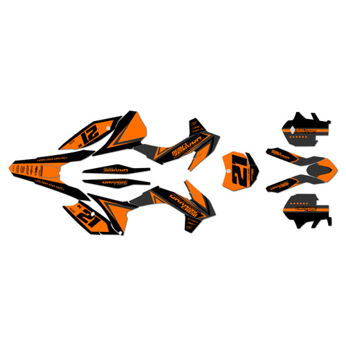KTM 125SX, 150SX & 250SX graphics kit 2013-2014 crew series orange-shift
