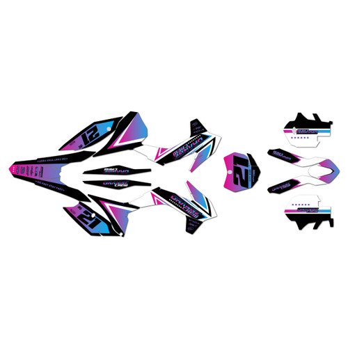 ktm 250sx graphics kit 2013-2014 crew series magenta-shift