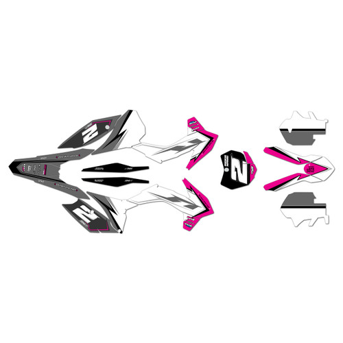 ktm 150sx graphics kit 2013-2014 razor series magenta
