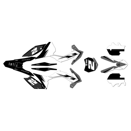 ktm 150sx graphics kit 2013-2014 razor series white