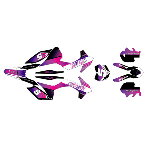 KTM 125SX, 150SX & 250SX graphics kit 2013-2014 turbo series purple