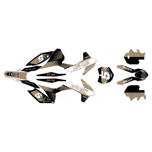 KTM 125SX, 150SX & 250SX graphics kit 2013-2014 turbo series tan