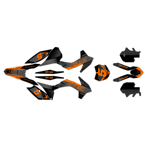 ktm 150sx graphics kit 2013-2014 turbo series orange-shift