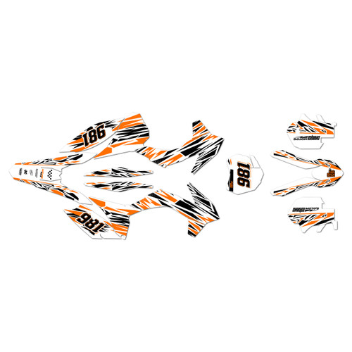 KTM 125SX, 150SX & 250SX graphics kit 2013-2014 twitch series orange-shift