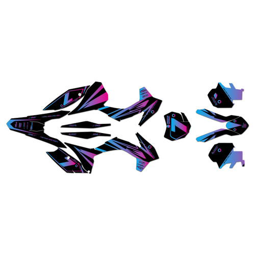 KTM 250SX-F, 350SX-F & 450SX-F graphics kit 2013-2014 bold series magenta-shift