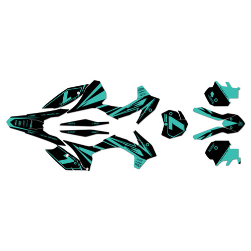 ktm 250sxf graphics kit 2013-2014 bold series teal-shift