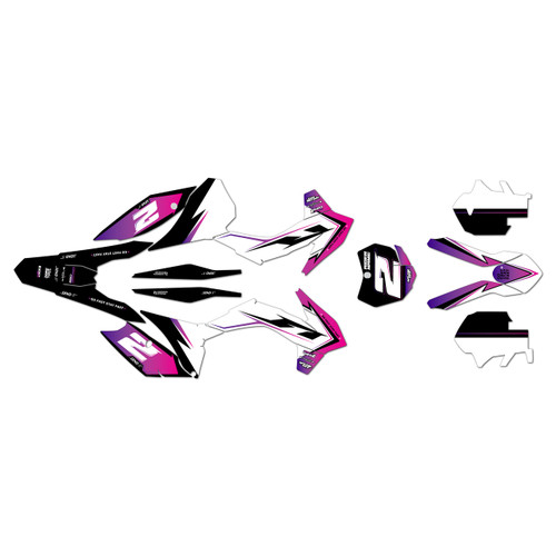 KTM 250SX-F, 350SX-F & 450SX-F graphics kit 2013-2014 razor series purple