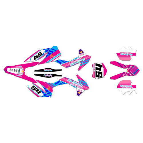 KTM 250SX-F, 350SX-F & 450SX-F graphics kit 2013-2014 split series magenta