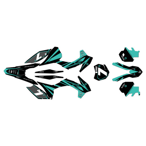 KTM 250XC-F, 350XC-F & 450XC-F graphics kit 2013-2014 bold series teal