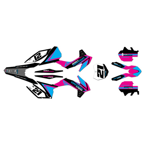KTM 250XC-F, 350XC-F & 450XC-F graphics kit 2013-2014 crew series magenta