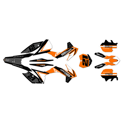 ktm 350xcf graphics kit 2013-2014 crew series orange