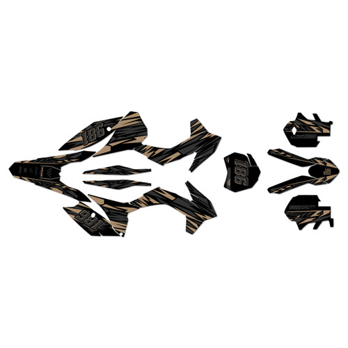 KTM 250XC-F, 350XC-F & 450XC-F graphics kit 2013-2014 twitch series tan