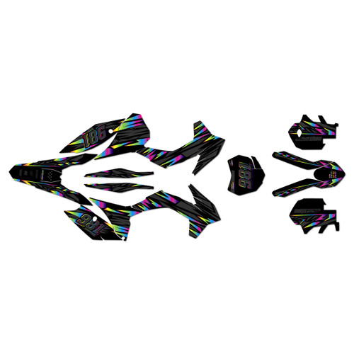 KTM 250XC-F, 350XC-F & 450XC-F graphics kit 2013-2014 twitch series rainbow