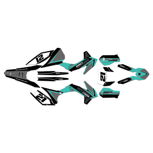 ktm 250exc graphics kit 2016 crew series teal