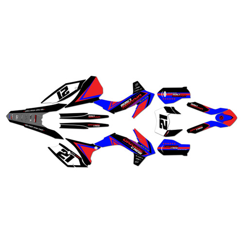 ktm 200xcw graphics kit 2016 crew series red