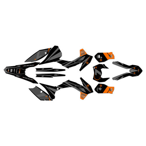 ktm 250xcfw graphics kit 2016 bold series orange